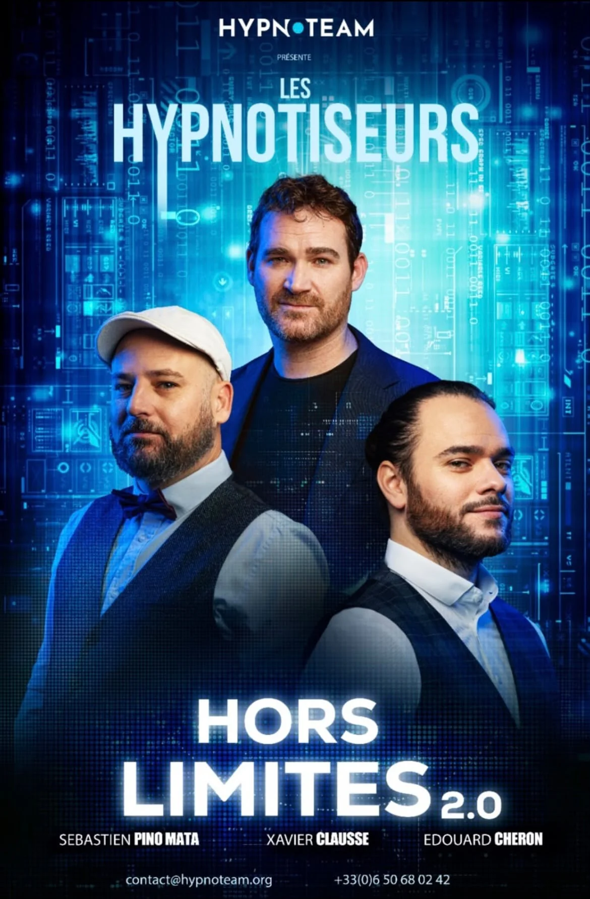 Affiche du spectacle Les Hypnotiseurs — Hors Limites 2.0 avec Xavier Clausse